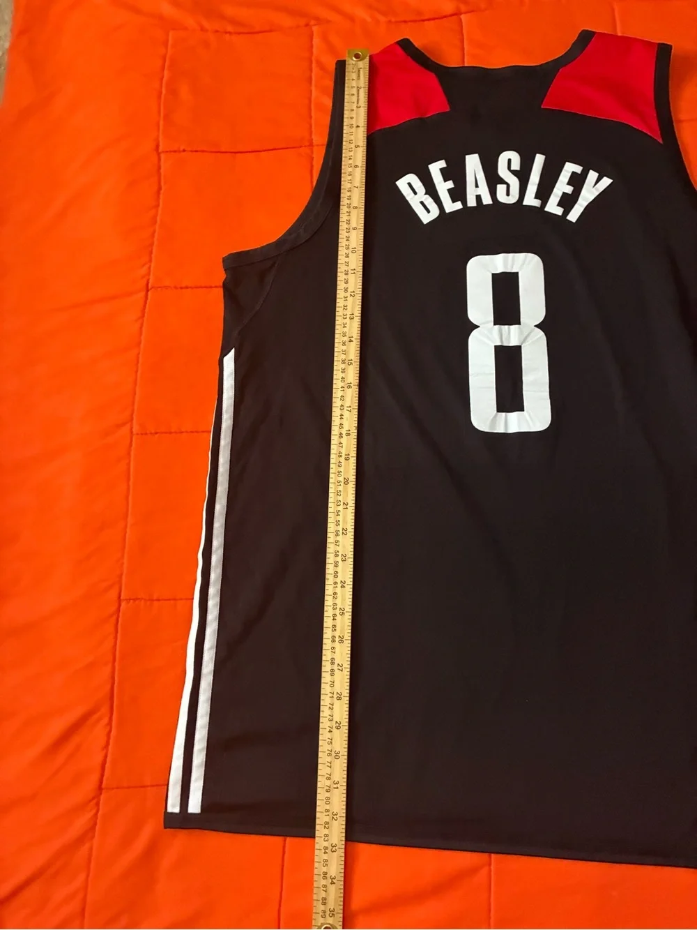 Houston Rockets Jersey Mens 2XL Adidas Beasley #8 NBA Reversible League Game